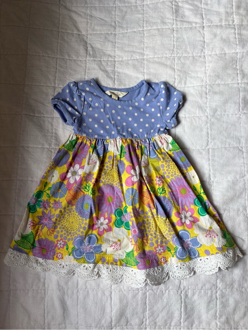Matilda Jane Baby Toddler Girls' Purple Polka Dot & Floral Dress 12-18 Months